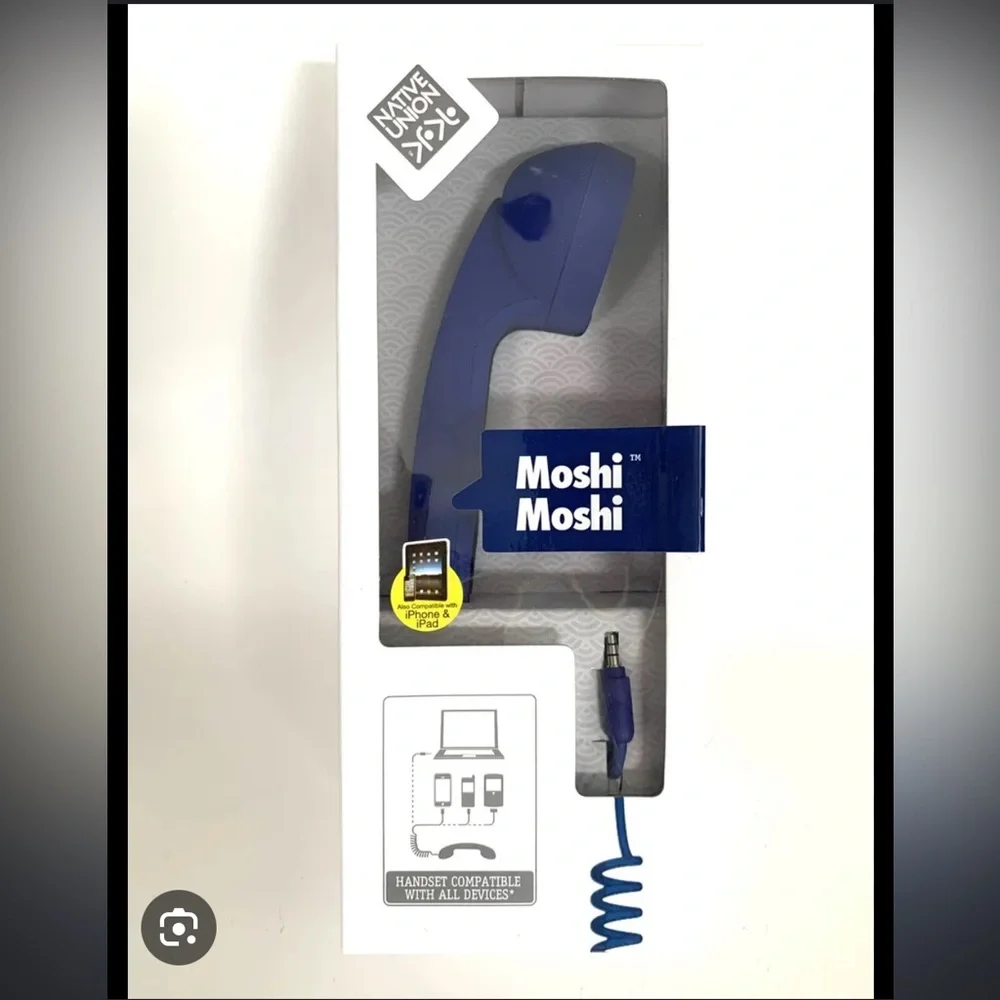 Native Union Pop Phone Retro Handset Soft Touch Attachment w/ Audio Jack w/o Box - Picture 3 of 10